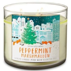 BATH & BODY WORKS PEPPERMINT MARSHMALLOW CANDLES